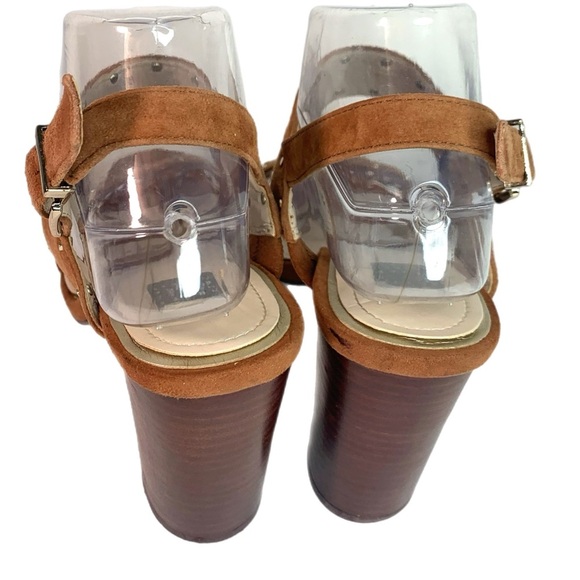 White House Black Market Brown Studded Sandals - Picture 7 of 9